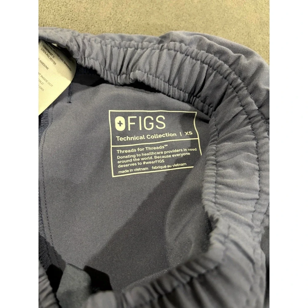 FIGS Tansen Medical Jogger Scrub Pants Mens XS Gray Drawstring Waist Tapered Leg